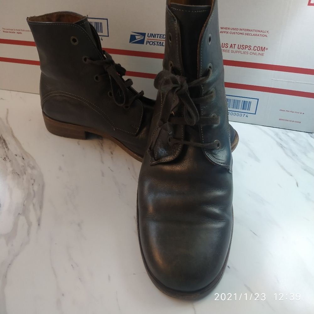 Elia Maurizi lace‎ up ankle boots brown sz 11 @A8